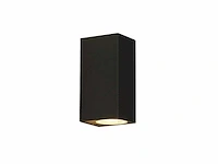 10 x buiten wandlamp – gu10 – rechthoek – dubbele lichtuitgang – ip65 – zwart - afbeelding 6 van  12
