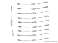 10 x connectoren voor neon led strip – monochroom - afbeelding 2 van  4