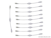 10 x connectoren voor neon led strip – monochroom - afbeelding 2 van  4