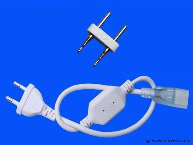 10 x connectoren voor neon led strip – monochroom - afbeelding 3 van  4