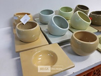 10 x decoratie kop met onderschotel mix kleuren - afbeelding 3 van  3