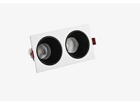 10 x downlight fitting – draaibaar – gu10 – wit/zwart – ip20 – ep-2 - afbeelding 1 van  4