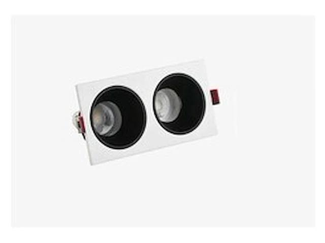 10 x downlight fitting – draaibaar – gu10 – wit/zwart – ip20 – ep-2 - afbeelding 1 van  5