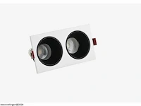 10 x downlight fitting – draaibaar – gu10 – wit/zwart – ip20 – ep-2 - afbeelding 2 van  5