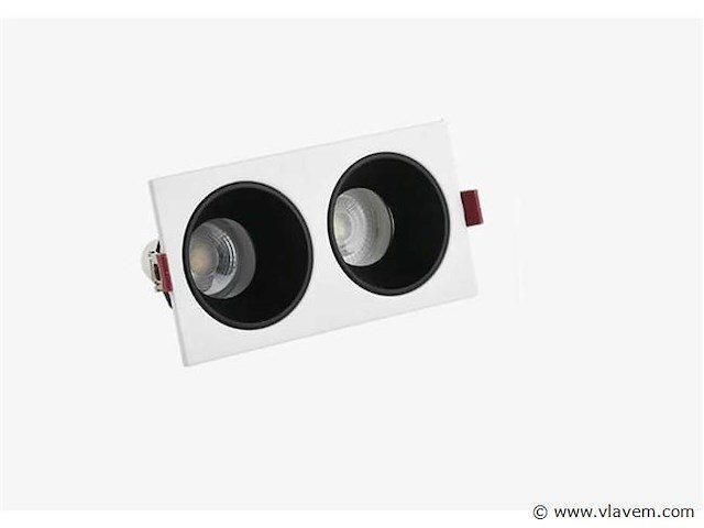 10 x downlight fitting – draaibaar – gu10 – wit/zwart – ip20 – ep-2 - afbeelding 1 van  4