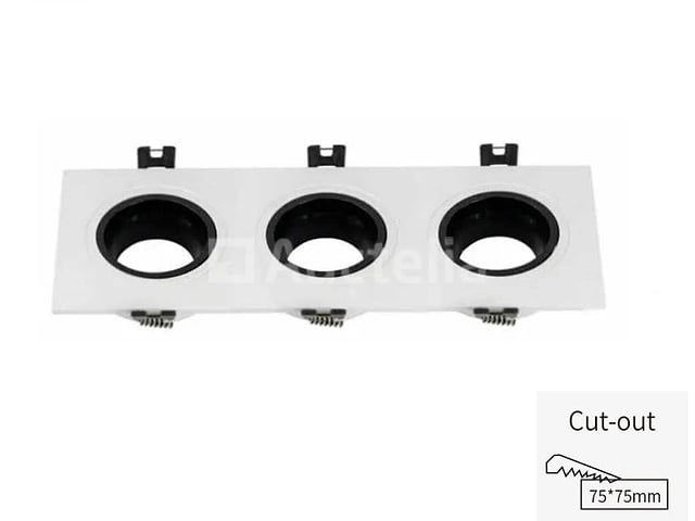 10 x downlight fitting – draaibaar – gu10 – wit/zwart – ip20 – ep-3 - afbeelding 3 van  5