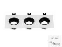 10 x downlight fitting – draaibaar – gu10 – wit/zwart – ip20 – ep-3 - afbeelding 3 van  5