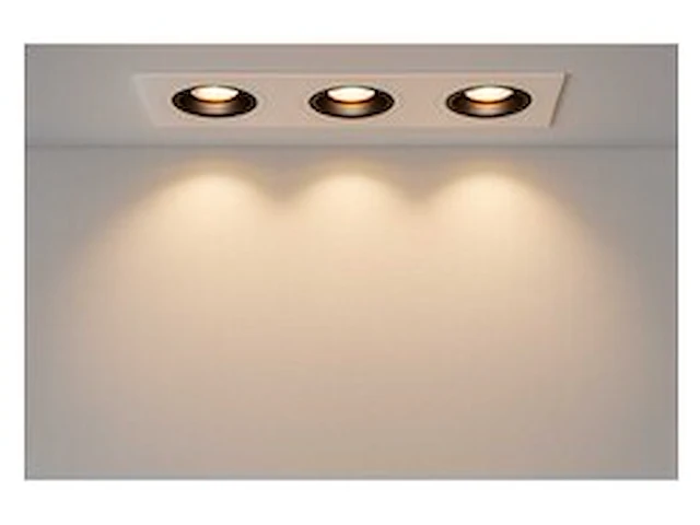 10 x downlight fitting – draaibaar – gu10 – wit/zwart – ip20 – ep-3 - afbeelding 1 van  6