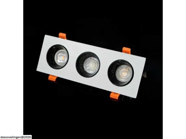 10 x downlight fitting – draaibaar – gu10 – wit/zwart – ip20 – ep-3 - afbeelding 6 van  6