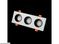 10 x downlight fitting – draaibaar – gu10 – wit/zwart – ip20 – ep-3 - afbeelding 6 van  6
