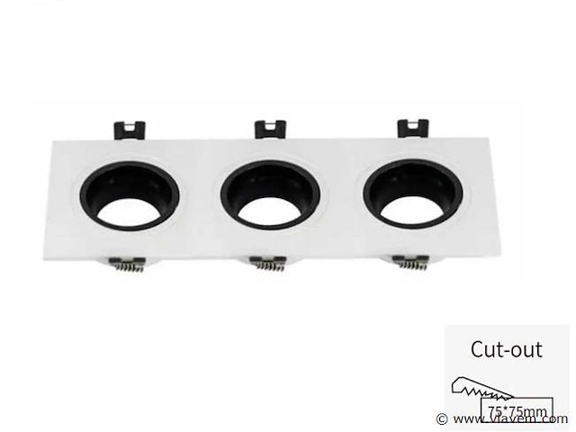 10 x downlight fitting – draaibaar – gu10 – wit/zwart – ip20 – ep-3 - afbeelding 2 van  5