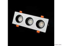 10 x downlight fitting – draaibaar – gu10 – wit/zwart – ip20 – ep-3 - afbeelding 5 van  5