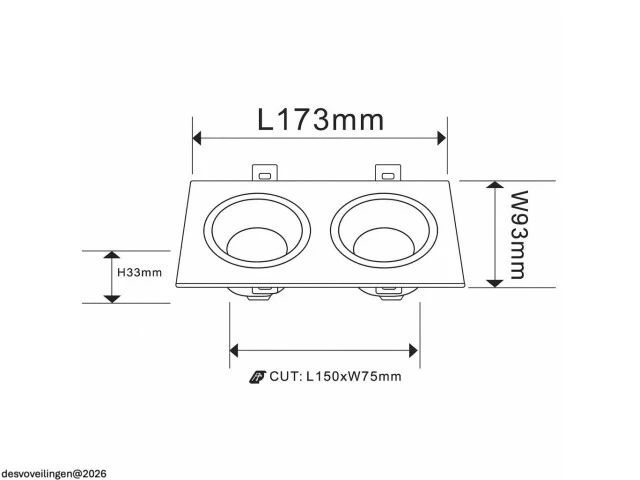 10 x downlight fitting – draaibaar – gu10 – zwart – ip20 – ep-2 - afbeelding 5 van  6