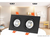 10 x downlight fitting – draaibaar – gu10 – zwart – ip20 – ep-2 - afbeelding 1 van  5