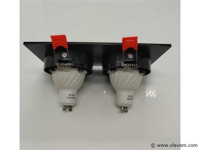 10 x downlight fitting – draaibaar – gu10 – zwart – ip20 – ep-2 - afbeelding 3 van  5