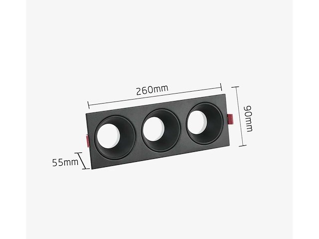 10 x downlight fitting – draaibaar – gu10 – zwart – ip20 – ep-3 - afbeelding 4 van  4