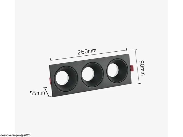 10 x downlight fitting – draaibaar – gu10 – zwart – ip20 – ep-3 - afbeelding 6 van  6