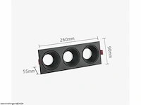 10 x downlight fitting – draaibaar – gu10 – zwart – ip20 – ep-3 - afbeelding 6 van  6