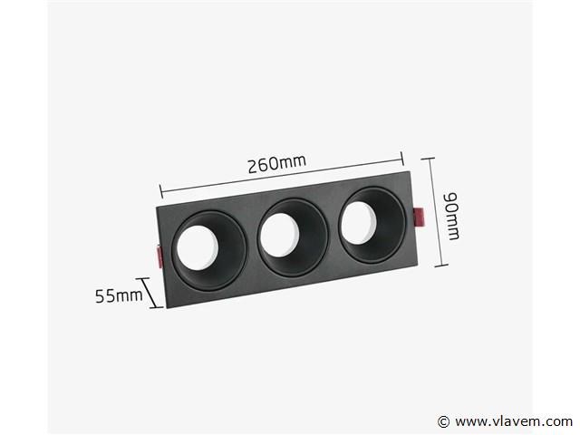 10 x downlight fitting – draaibaar – gu10 – zwart – ip20 – ep-3 - afbeelding 5 van  5