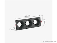 10 x downlight fitting – draaibaar – gu10 – zwart – ip20 – ep-3 - afbeelding 5 van  5