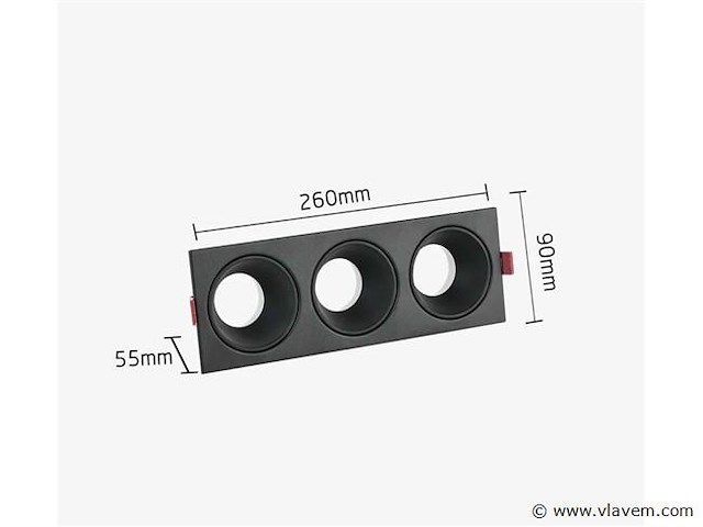 10 x downlight fitting – draaibaar – gu10 – zwart – ip20 – ep-3 - afbeelding 5 van  5