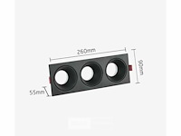 10 x downlight fitting – draaibaar – gu10 – zwart – ip20 – ep-3 - afbeelding 6 van  6