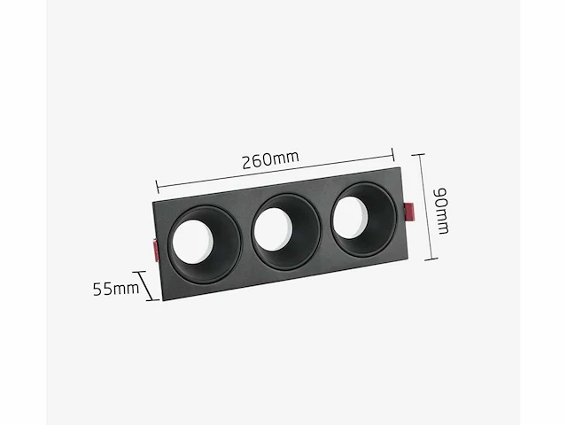 10 x downlight fitting – draaibaar – gu10 – zwart – ip20 – ep-3 - afbeelding 5 van  5