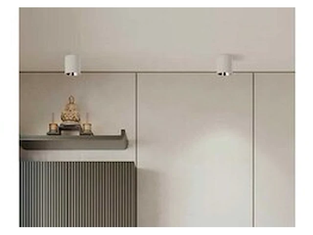 10 x downlight fitting – opbouwarmatuur – gu10 – cilindrisch – wit/bruin - afbeelding 1 van  4