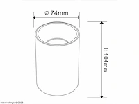 10 x downlight fitting – opbouwarmatuur – gu10 – cilindrisch – wit/bruin - afbeelding 3 van  4