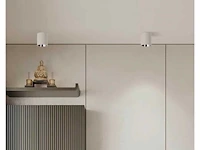 10 x downlight fitting – opbouwarmatuur – gu10 – cilindrisch – wit/bruin - afbeelding 1 van  3