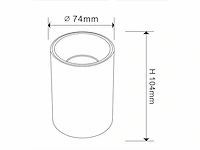 10 x downlight fitting – opbouwarmatuur – gu10 – cilindrisch – wit/bruin - afbeelding 2 van  3