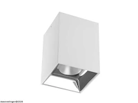 10 x downlight fitting – opbouwarmatuur – gu10 – cilindrisch – wit/chroom - afbeelding 3 van  4