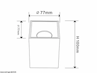 10 x downlight fitting – opbouwarmatuur – gu10 – cilindrisch – wit/chroom - afbeelding 4 van  4