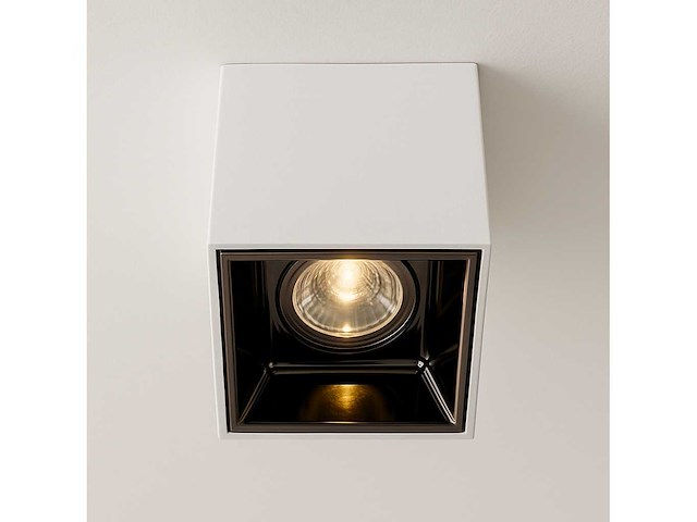 10 x downlight fitting – opbouwarmatuur – gu10 – vierkant – wit/bruin - afbeelding 3 van  4
