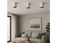 10 x downlight fitting – opbouwarmatuur – gu10 – vierkant – wit/bruin