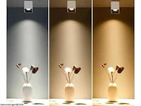 10 x downlight fitting – opbouwarmatuur – gu10 – vierkant – wit/bruin - afbeelding 3 van  5