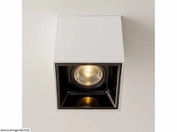 10 x downlight fitting – opbouwarmatuur – gu10 – vierkant – wit/bruin - afbeelding 4 van  5