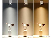 10 x downlight fitting – opbouwarmatuur – gu10 – vierkant – wit/bruin - afbeelding 2 van  4