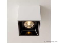 10 x downlight fitting – opbouwarmatuur – gu10 – vierkant – wit/bruin - afbeelding 3 van  4