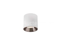 10 x downlight fitting – opbouwarmatuur – gu10 – vierkant – wit/chroom - afbeelding 1 van  4