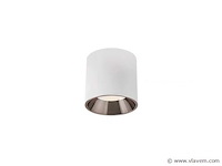 10 x downlight fitting – opbouwarmatuur – gu10 – vierkant – wit/chroom - afbeelding 2 van  4