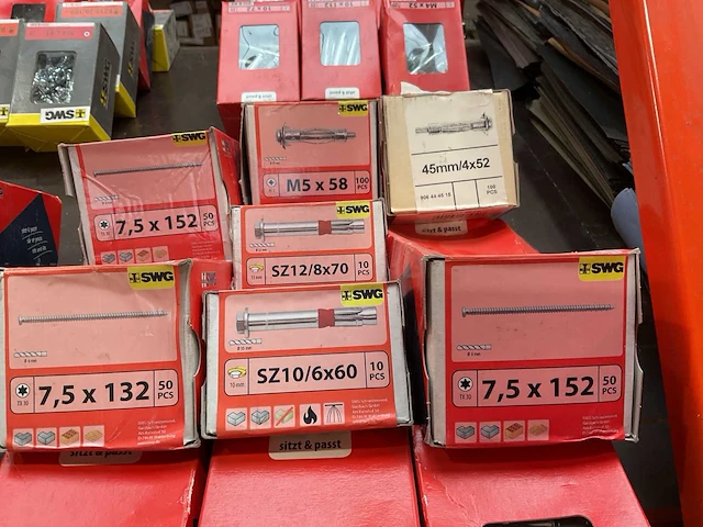 10 x dozen kozijnschroeven; metalen pluggen - afbeelding 5 van  8