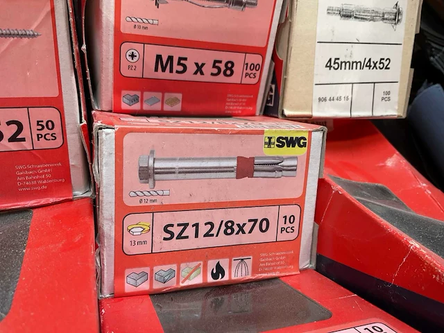 10 x dozen kozijnschroeven; metalen pluggen - afbeelding 7 van  8