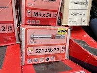 10 x dozen kozijnschroeven; metalen pluggen - afbeelding 7 van  8