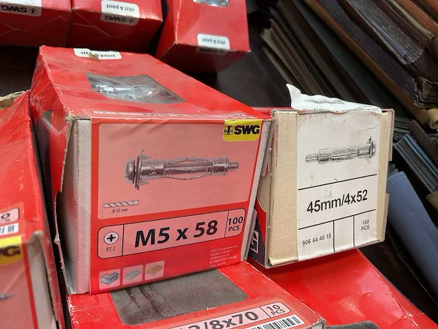10 x dozen kozijnschroeven; metalen pluggen - afbeelding 8 van  8