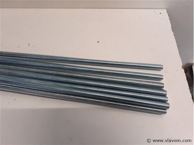 10 x draadstangen verzinkt 1 meter m 12 - afbeelding 1 van  2