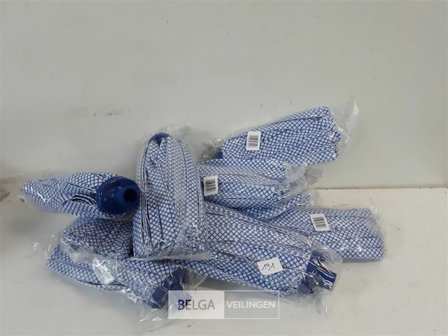 10 x dweilmop microvezel met schroefbevestiging - afbeelding 1 van  3