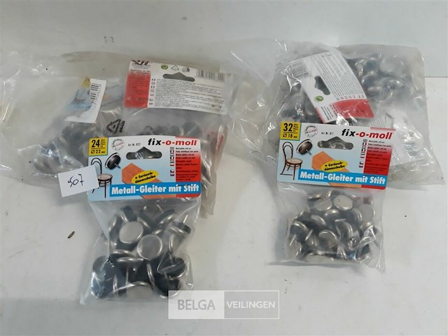 10 x glijders met nagel 2 assorti - afbeelding 2 van  3