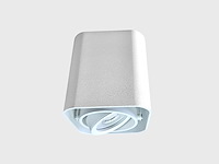 10 x gu10 design opbouwspot armatuur 10cm wit kantelbaar - afbeelding 2 van  8