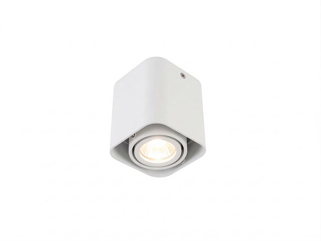 10 x gu10 design opbouwspot armatuur 10cm wit kantelbaar - afbeelding 3 van  8